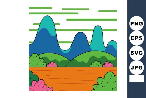 Colorful Mountain Landscape with Green H Review
