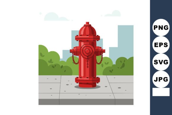 Red Fire Hydrant on Urban Sidewalk