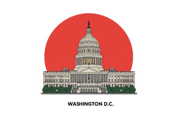 United States Capitol Building Detailed Graphics