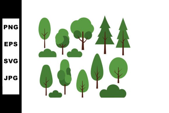 Various Green Trees and Bushes Vector Il Review